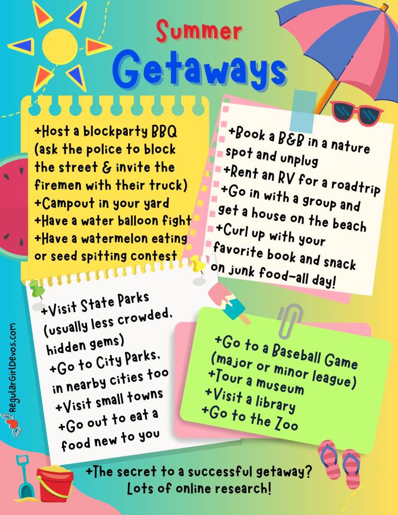 Action Sheet for Vacation