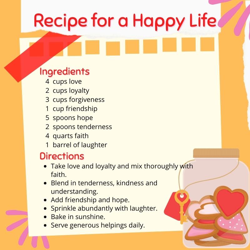 Recipe for a Happy Life